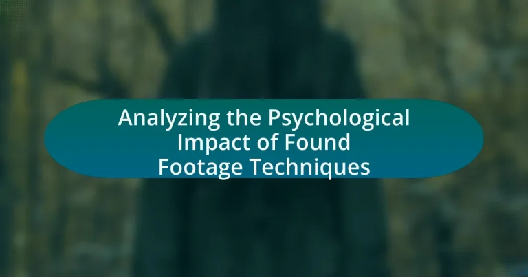 Analyzing the Psychological Impact of Found Footage Techniques
