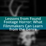 Lessons from Found Footage Horror: What Filmmakers Can Learn from the Genre