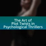 The Art of Plot Twists in Psychological Thrillers