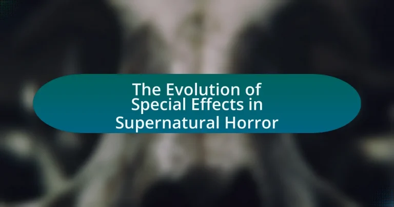 The Evolution of Special Effects in Supernatural Horror