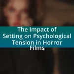 The Impact of Setting on Psychological Tension in Horror Films