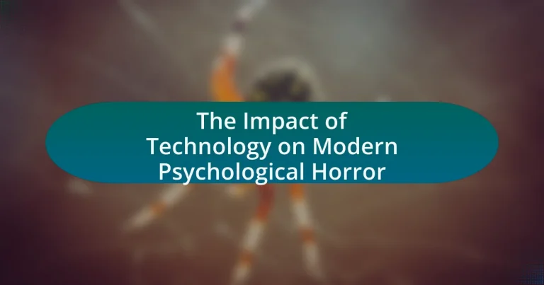 The Impact of Technology on Modern Psychological Horror