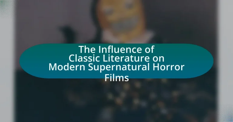 The Influence of Classic Literature on Modern Supernatural Horror Films