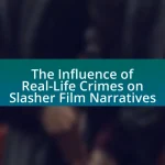 The Influence of Real-Life Crimes on Slasher Film Narratives