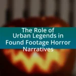 The Role of Urban Legends in Found Footage Horror Narratives