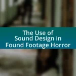 The Use of Sound Design in Found Footage Horror