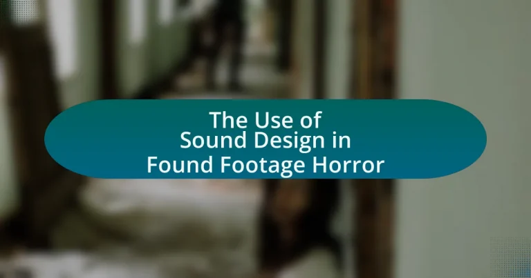 The Use of Sound Design in Found Footage Horror