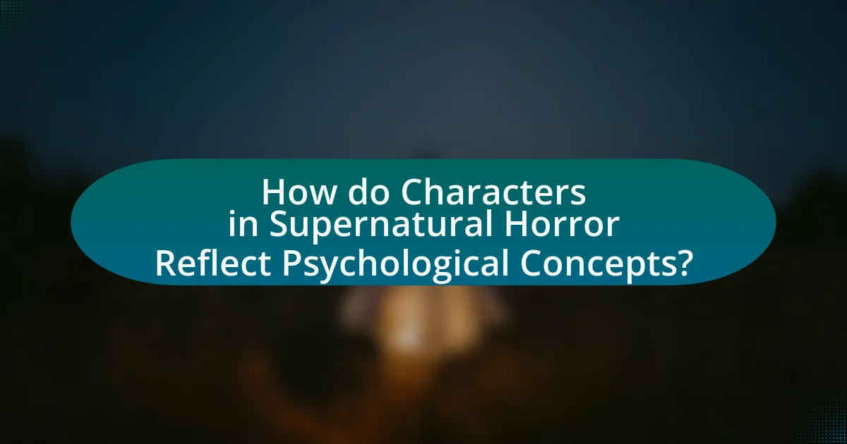 How do Characters in Supernatural Horror Reflect Psychological Concepts?