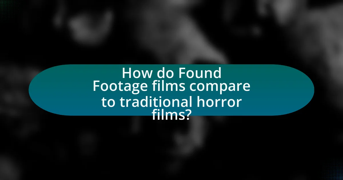 How do Found Footage films compare to traditional horror films?