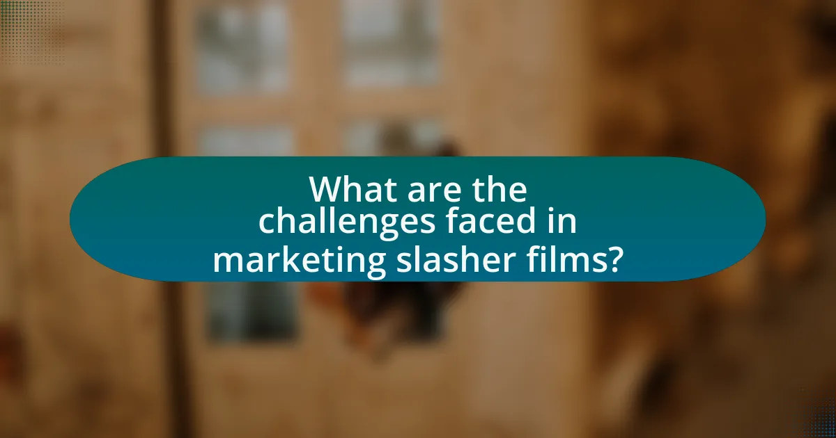 What are the challenges faced in marketing slasher films?