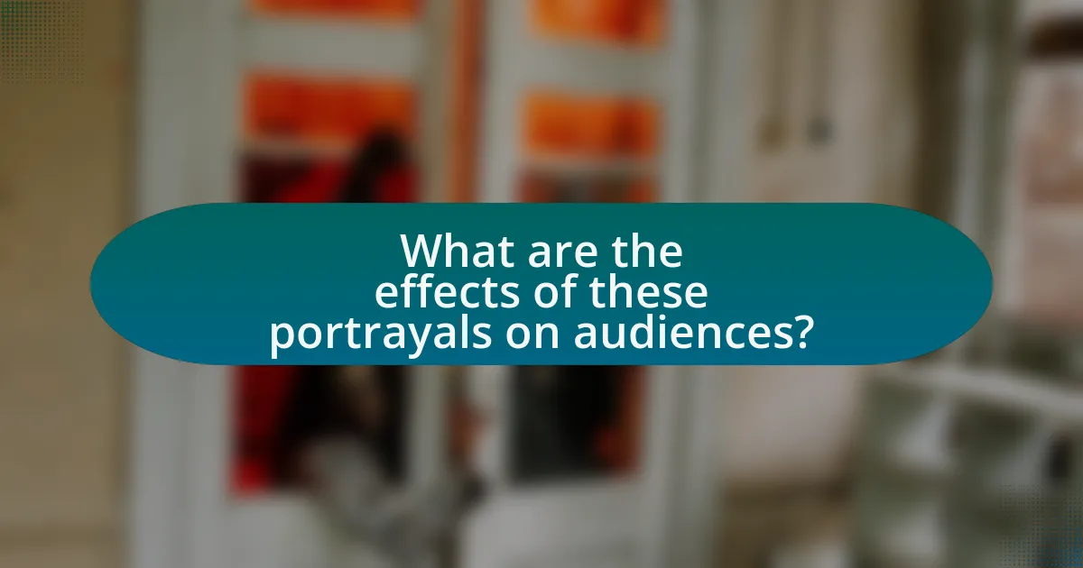 What are the effects of these portrayals on audiences?