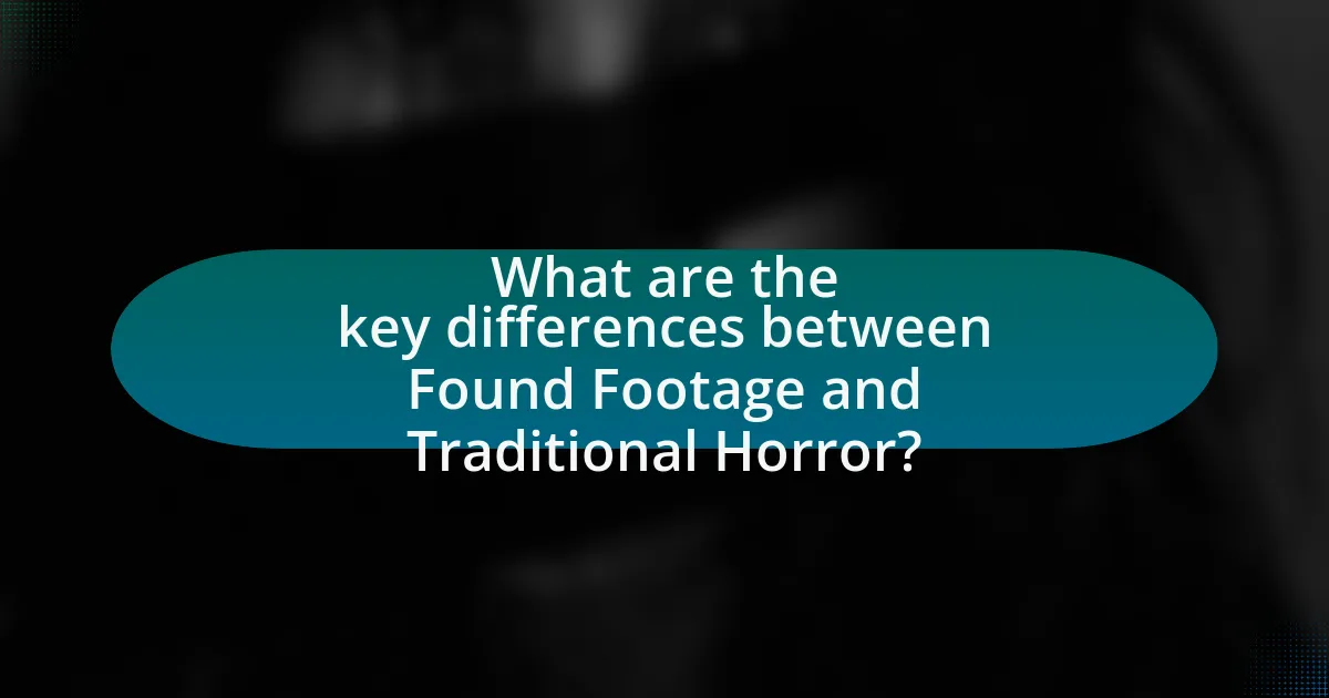 What are the key differences between Found Footage and Traditional Horror?
