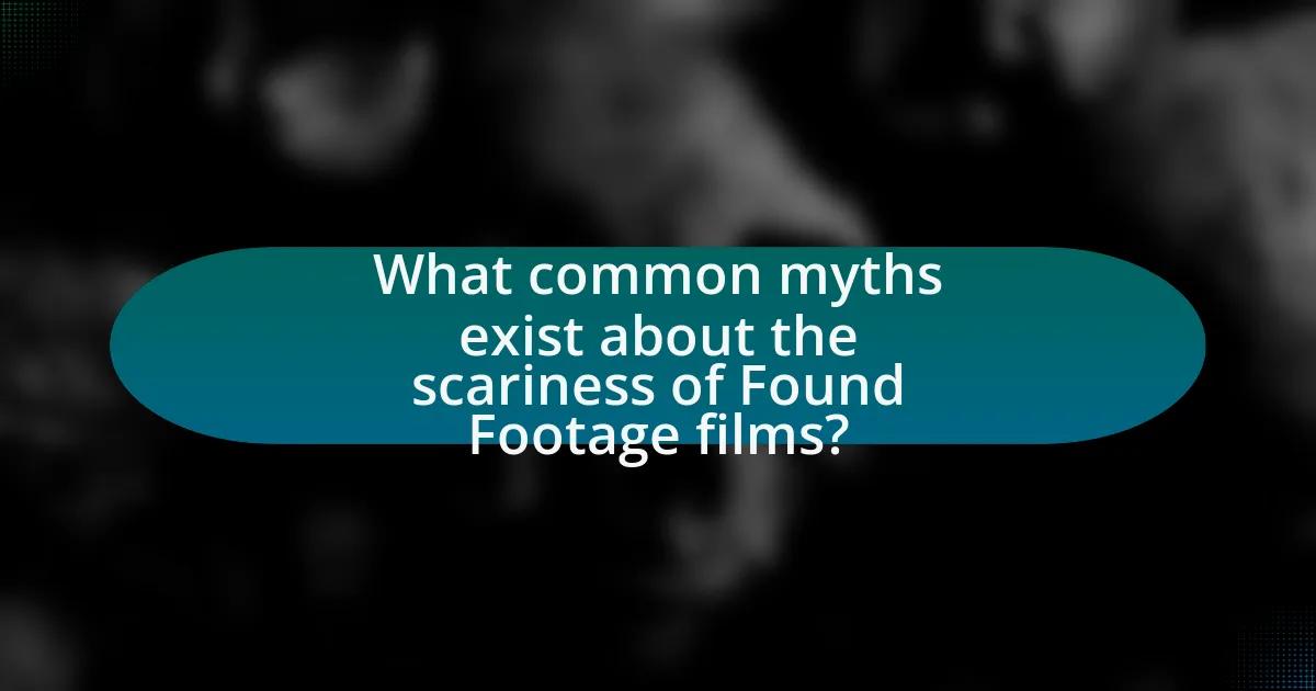 What common myths exist about the scariness of Found Footage films?