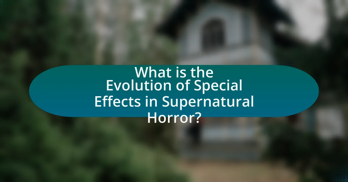 What is the Evolution of Special Effects in Supernatural Horror?
