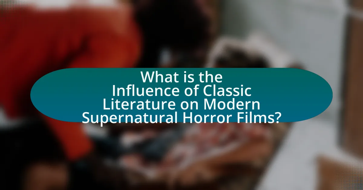 What is the Influence of Classic Literature on Modern Supernatural Horror Films?