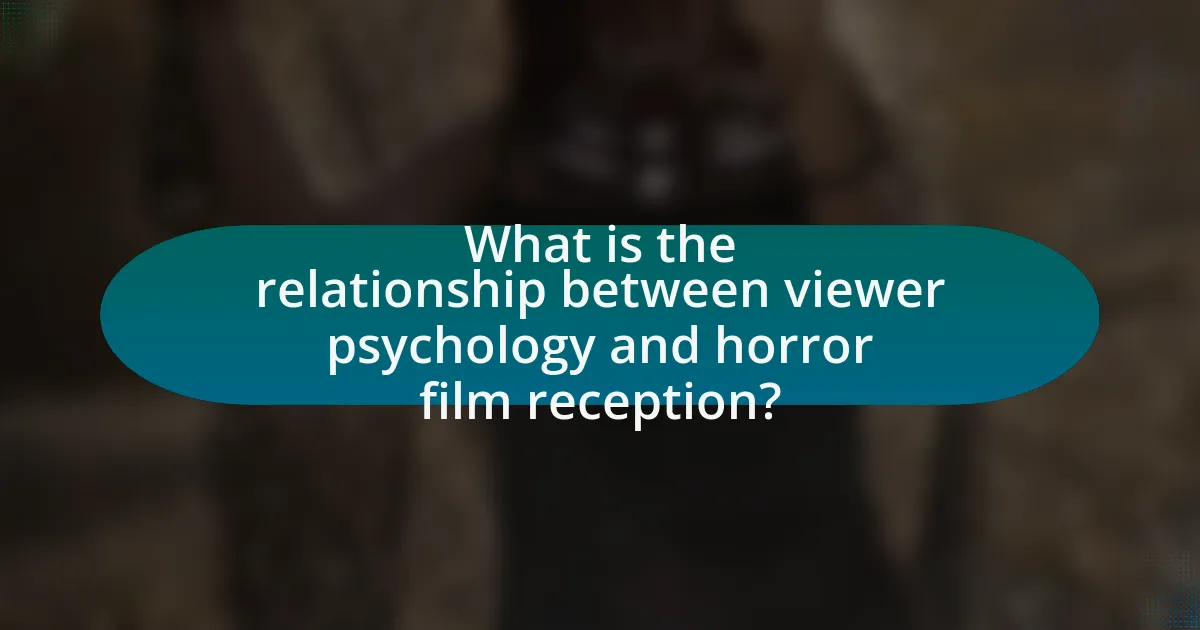 What is the relationship between viewer psychology and horror film reception?
