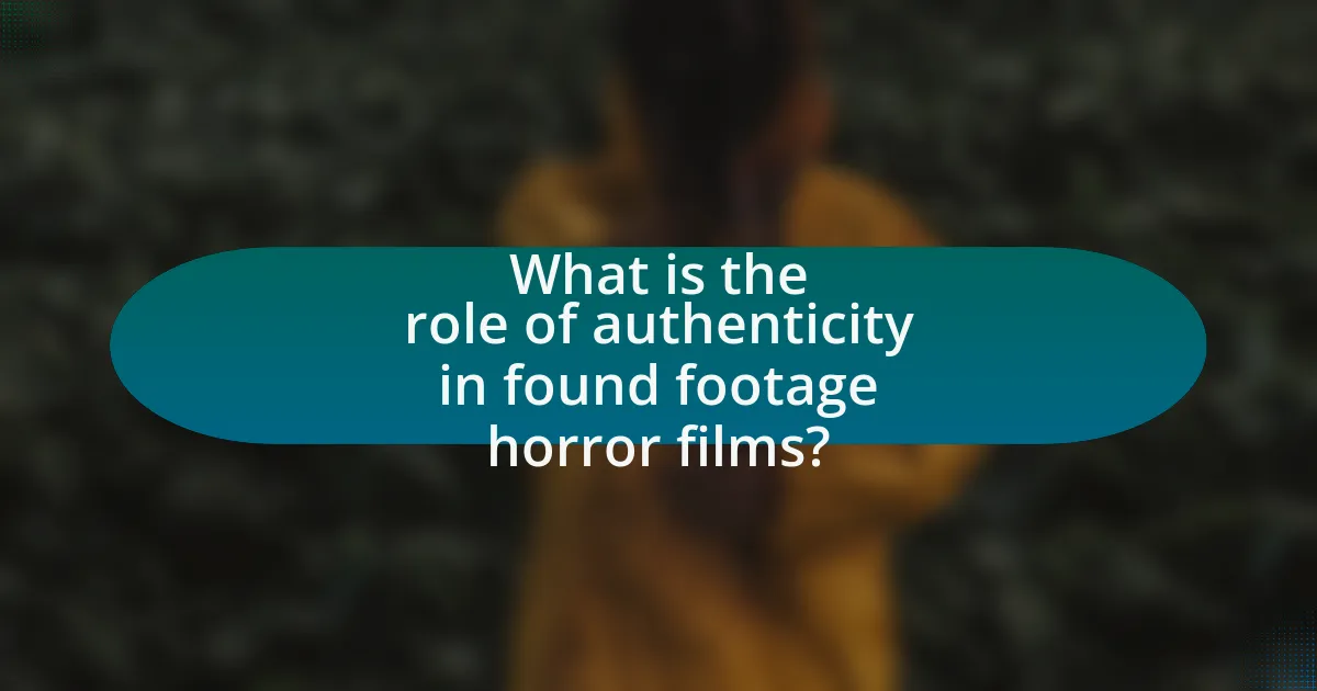 What is the role of authenticity in found footage horror films?