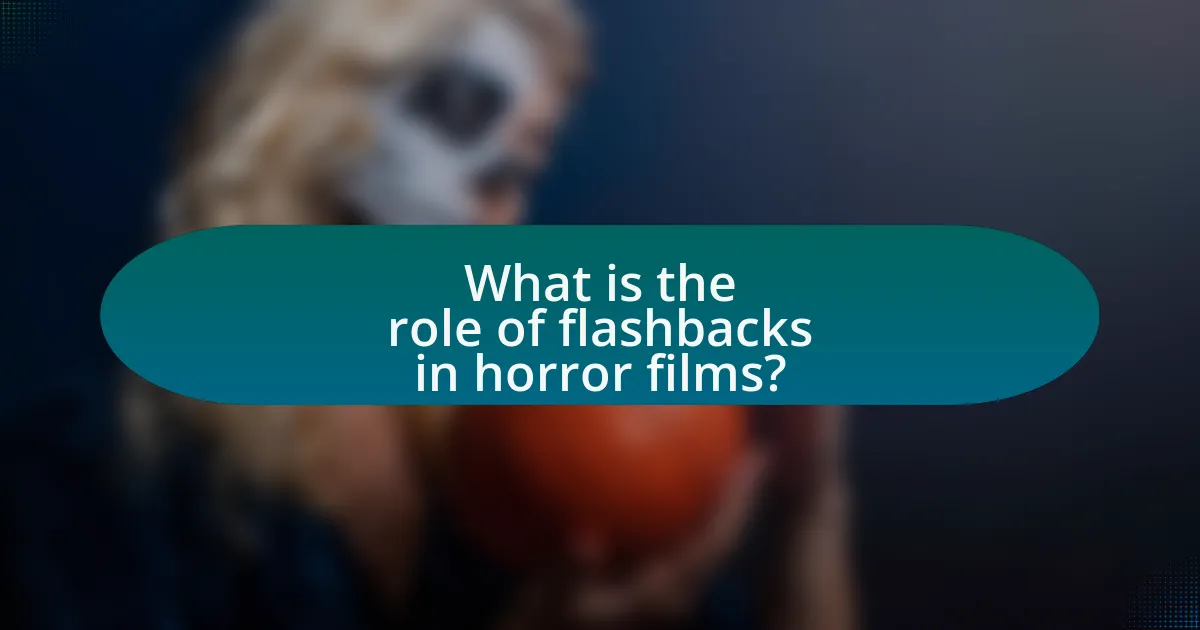 What is the role of flashbacks in horror films?