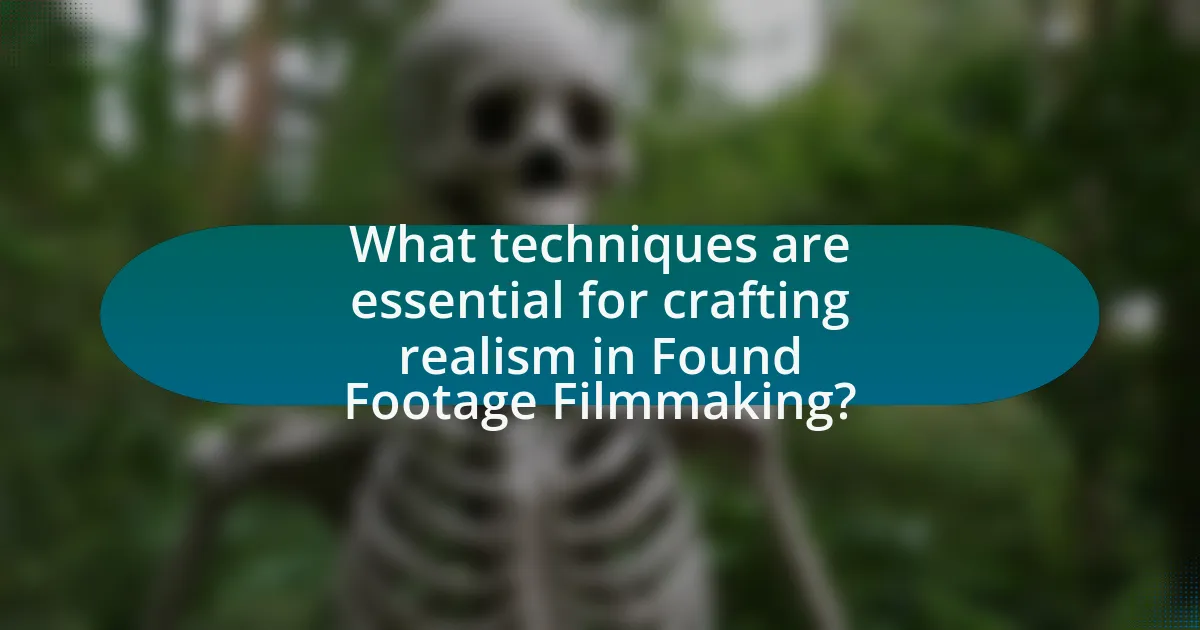 What techniques are essential for crafting realism in Found Footage Filmmaking?